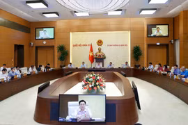 Chủ tịch Quốc hội Vương Đình Huệ phát biểu. (Ảnh: Doãn Tấn/TTXVN)