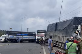Hiện trường vụ tai nạn. (Nguồn: Báo Thanh Niên)