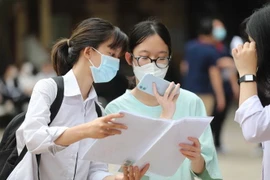 Thí sinh dự kỳ thi tốt nghiệp trung học phổ thông năm 2022. (Ảnh: Thanh Tùng/TTXVN)