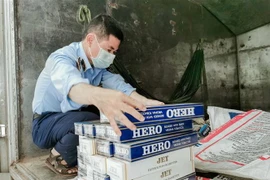 Tang vật một vụ buôn thuốc lá nhập lậu. (Nguồn: TTXVN)