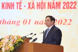 Thủ tướng Phạm Minh Chính phát biểu khai mạc hội nghị. (Ảnh: Dương Giang/TTXVN)