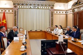 Quang cảnh buổi tiếp. (Ảnh: Xuân Khu/TTXVN)