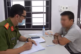 Tài xế Phan Văn D. tại cơ quan công an. (Nguồn: Cand)
