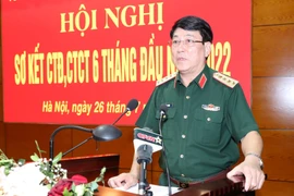 Đại tướng Lương Cường phát biểu chỉ đạo hội nghị. (Ảnh: Trọng Đức/TTXVN)