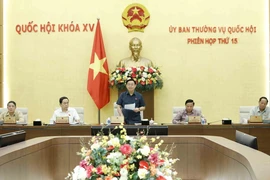 Chủ tịch Quốc hội Vương Đình Huệ phát biểu. (Ảnh: An Đăng/TTXVN)