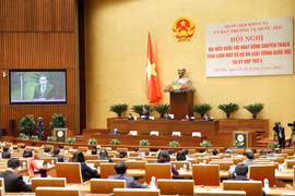 Phó Chủ tịch Thường trực Quốc hội Trần Thanh Mẫn điều hành phiên thảo luận về dự án Luật Điện ảnh (sửa đổi). (Ảnh: Doãn Tấn/TTXVN)