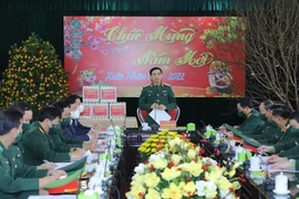 Đại tướng Phan Văn Giang phát biểu tại buổi làm việc. (Ảnh: Trịnh Duy Hưng/TTXVN)