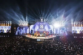 Quang cảnh đêm chung kết Miss World Vietnam 2022 tại Quy Nhơn. (Ảnh minh họa: TTXVN phát)