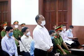 Bị cáo Lê Tấn Hùng tại phiên tòa phúc thẩm ngày 8/6. (Ảnh: Thành Chung/TTXVN)