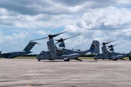 Trực thăng MV-22 Osprey của Mỹ tại căn cứ quân sự ở Florida, Mỹ, ngày 4/9/2019. (Ảnh: AFP/ TTXVN)