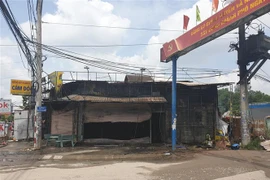 Hiện trường vụ cháy. (Ảnh: Huyền Trang/TTXVN)