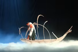 Tiết mục Ballet Kiều tại lễ kỷ niệm 25 năm Ngày thiết lập quan hệ ngoại giao Việt Nam-Hoa Kỳ (12/07/1995 - 12/7/2020). (Ảnh: Thanh Vũ/TTXVN)
