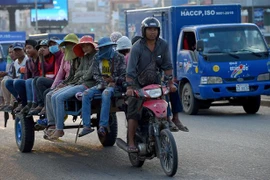 Một đường phố ở Phnom Penh, Campuchia, ngày 14/5/2020. (Ảnh: AFP/TTXVN)