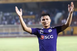 Quang Hải tỏ ra bình thản dù vừa có màn trình diễn tốt giúp Hà Nội FC thắng lợi ở lượt đi bán kết liên khu vực AFC Cup 2019. (Ảnh: Nguyên An/Vietnam+)