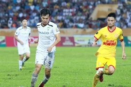 Hoàng Anh Gia Lai gặp Nam Định trên sân nhà ở trận đầu tiên của vòng loại cúp Quốc gia 2020. (Ảnh: Nguyên An/Vietnam+)