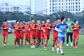 Đội tuyển Việt Nam bắt đầu tập luyện từ ngày 27/8 tới 31/8 tại Hà Nội trước khi sang Thái Lan chuẩn bị cho trận đấu ngày 5/9. (Ảnh: Nguyên An)
