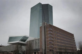 Trụ sở Ngân hàng Trung ương châu Âu (ECB) tại Frankfurt am Main, Tây Đức ngày 12/3/2020. (Ảnh: AFP/TTXVN)