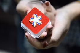 Logo đạt giải Nhất cuộc thi thiết kế logo cho thanh niên ASEAN. (Ảnh: TTXVN phát)