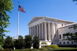 Tòa án tối cao Mỹ tại Washington, DC, ngày 4/5/2020. (Ảnh: AFP/ TTXVN)