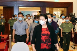 Chủ tịch Quốc hội Nguyễn Thị Kim Ngân tổng duyệt Đại hội đồng AIPA 41. (Ảnh: Trọng Đức/TTXVN)