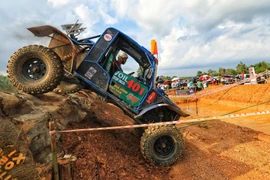 Phần thi mở rộng với những bài thi khó thử thách các tay đua phải có kỹ thuật rất tốt. (Ảnh: Thành Đạt/TTXVN)