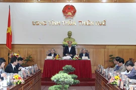 Thủ tướng Nguyễn Xuân Phúc phát biểu tại buổi làm việc. (Ảnh: Thống Nhất/TTXVN)