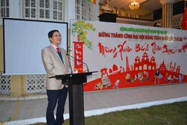 Đại sứ Việt Nam tại Ai Cập Đỗ Hoàng Long phát biểu cảm ơn các vị khách quốc tế. (Nguồn: Nguyễn Trường/Vietnam+)