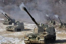 Pháo tự hành K-9 của Hàn Quốc. (Nguồn: Yonhap/TTXVN)
