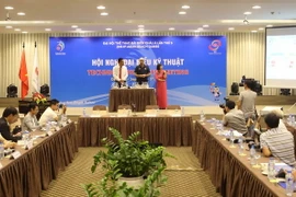 Quang cảnh buổi Bốc thăm chia bảng đấu môn bóng ném. (Ảnh: Trần Lê Lâm/TTXVN)