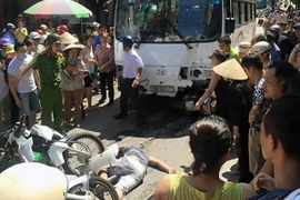 Hiện trường vụ tai nạn. (Nguồn: TTXVN phát)