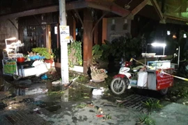 Hiện trường vụ nổ tại khu nghỉ dưỡng Hua Hin. (Nguồn: Twitter)