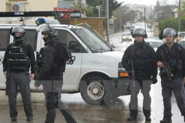 Cảnh sát Israel tuần tra tại thị trấn phía Bắc Arara ngày 8/1. (Nguồn: THX/TTXVN)