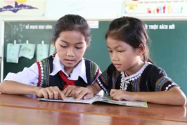 Học sinh trường Tiểu học Ia Ka, huyện Chư Păh, Gia Lai. (Ảnh: Hồng Điệp/TTXVN)