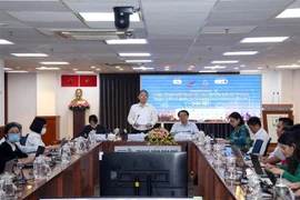 Họp báo công bố Tuần lễ Đổi mới sáng tạo và Chuyển đổi số Thành phố Hồ Chí Minh năm 2022. (Ảnh: Tiến Lực/TTXVN)