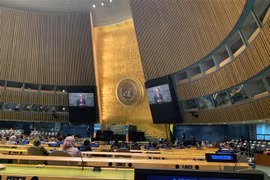 Tổng Thư ký Liên hợp quốc Antonio Guterres khẳng định Việt Nam là nhân tố quan trọng đóng góp vào hòa bình, ổn định trong khu vực. (Ảnh: Hữu Thanh/TTXVN)