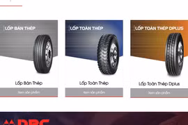 Một số sản phẩm lốp xe được giới thiệu tại website của Công ty cổ phần Cao su Đà Nẵng. (Ảnh chụp màn hình)