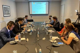 Hội thảo "Khai thác tiềm năng phát triển thương mại Việt Nam-Argentina," ngày 24/11/2021. (Ảnh: Hoài Nam/TTXVN)