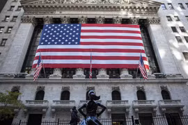 Sàn giao dịch chứng khoán New York (Mỹ). (Ảnh: AFP/TTXVN)
