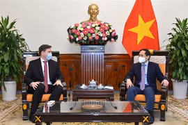 Bộ trưởng Bộ Ngoại giao Bùi Thanh Sơn tiếp Đại sứ Cộng hòa Ba Lan tại Việt Nam, ông Wojciech Gerwel. (Ảnh: TTXVN)