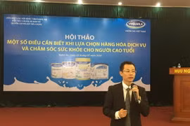 TS Nguyễn Hoàng Lê - Giảng viên học viện Quân y, chuyên khoa gan mật BV 103 - chia sẻ tại hội thảo