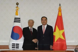 Tổng Bí thư hội kiến Thủ tướng, Chủ tịch Quốc hội Hàn Quốc 