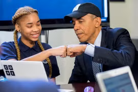 Tổng thống Mỹ Barack Obama tự tay viết mã lập trình tin học