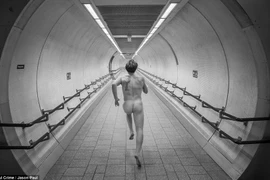 Nhà vô địch chạy tự do mạo hiểm khỏa thân gây quỹ từ thiện