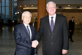 Tổng Bí thư Nguyễn Phú Trọng hội kiến với Thủ tướng Belarus 