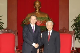 Tổng Bí thư Nguyễn Phú Trọng tiếp Chủ tịch Duma Quốc gia Nga