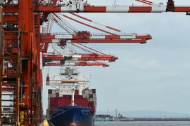 Hoạt động của tàu quốc tế tại cảng biển Tokyo. (Nguồn: AFP/TTXVN)