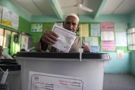 Cử tri Ai Cập bỏ phiếu tại một địa điểm bầu cử ở Cairo. (Nguồn: AFP/TTXVN)