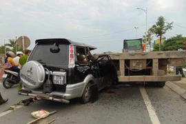 Hiện trường vụ tai nạn. (Ảnh: Duy Hưng/TTXVN)