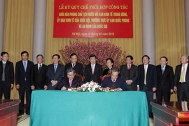 Văn phòng Chủ tịch nước ký quy chế phối hợp công tác