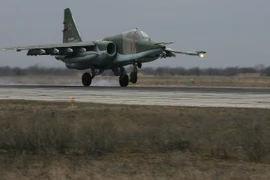 Máy bay Air Force Su-25 của không quân Nga trong một cuộc tập trận. (Nguồn: AFP/TTXVN)